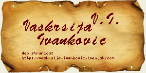Vaskrsija Ivanković vizit kartica